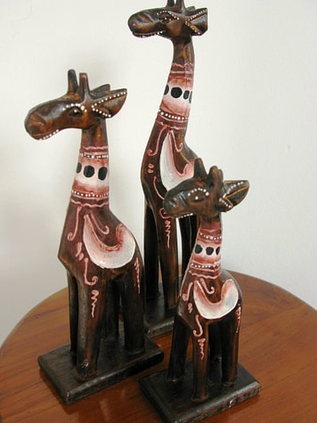 Gladys the wooden giraffe set