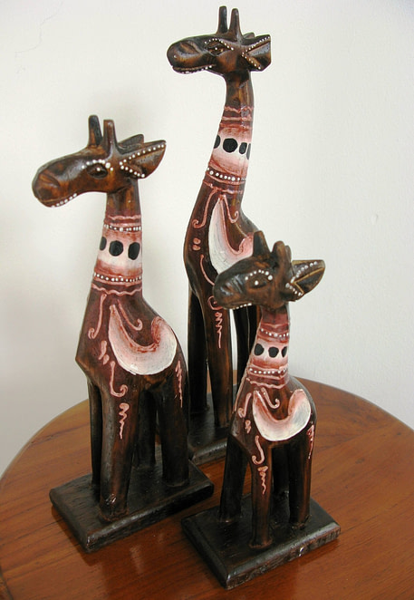 Gladys the wooden giraffe set